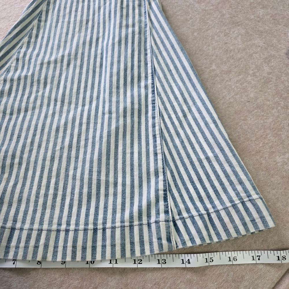 Blank Paige Super Flare Striped Jeans Sz M Denim Bell Bottoms Hippie Festival - Picture 11 of 14